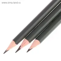 Набор карандашей чернографитных 3 мм разной твердости Graphixpro 9 штук, B-9B, трехгранные, в картонной коробке