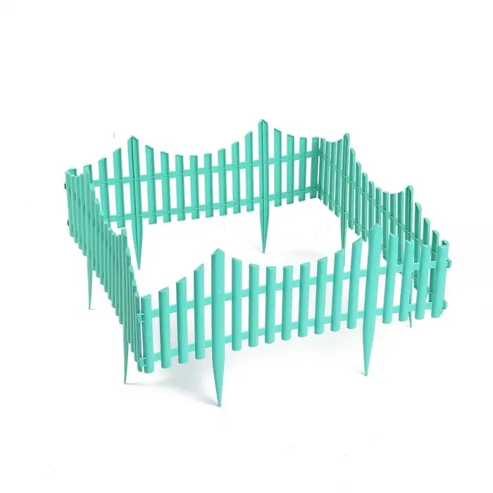 Ограждение декоративное, 30&times;300 см, 5 секций, пластик, бирюзовое, Greengo
