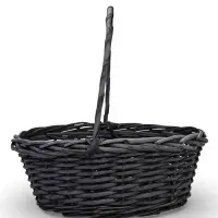 Набор корзин 3 шт ИВА 36x36x14 30x30x12 25x25x11 см ПЛЕТ ручка h=23/20/17 см