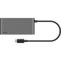 Разветвитель USB Belkin (AVC022hqSGY)хаб 5в1 4K@60Hz 100W сер.косм