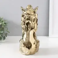 Фигурка керамика &laquo;Лев в короне&raquo;, золото, 17&times;12&times;26 см