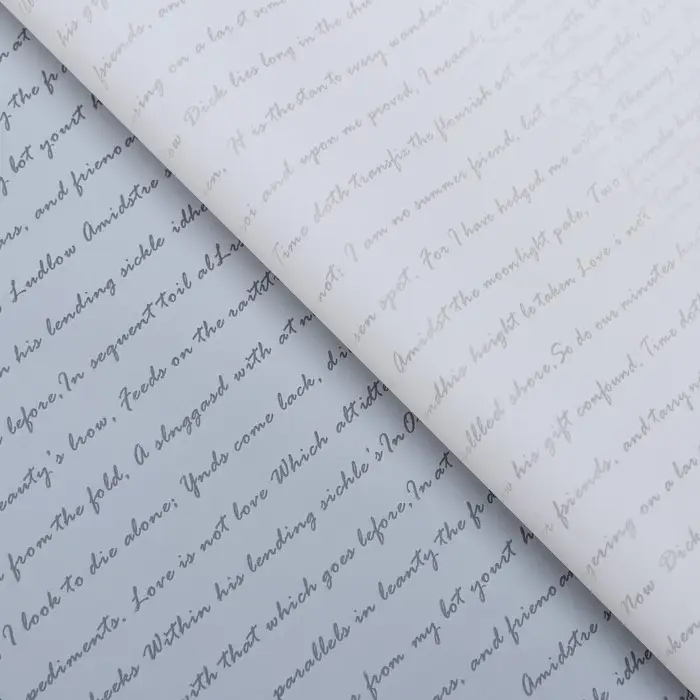 Пленка для цветов «Послание», белый, 58 см × 58 см