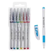 Набор гелевых ручек, 6 цветов, узел 0.5 мм, корпус с цветными вставками, в блистере на кнопке