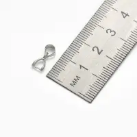 Держатель для кулона, 14&times;6 мм (набор 5 шт.), цвет серебро