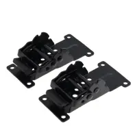 Кронштейн складной ТУНДРА ks001, 70х70 мм, цвет черный, набор 2 шт