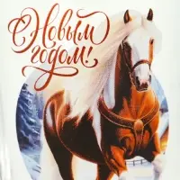 Кружка новогодняя стеклянная «С Новым годом. Лошадь», 300 мл Кружка новогодняя стеклянная «С Новым годом. Лошадь», 300 мл