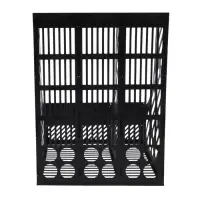 Лоток вертикальный, 3-х секционный, разборный, чёрный