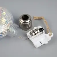 Ёлочный шар &laquo;Ретро шар&raquo;, 8&times;10.5 см, 5 LED, от батареек LR44&times;3, свечение тёплое белое