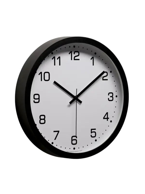 Часы настенные &laquo;Классика&raquo;, плавный ход, d=30.5 см, чёрные