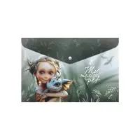 Папка-конверт А4 ErichKrause Magic Pet, на кнопке, МИКС
