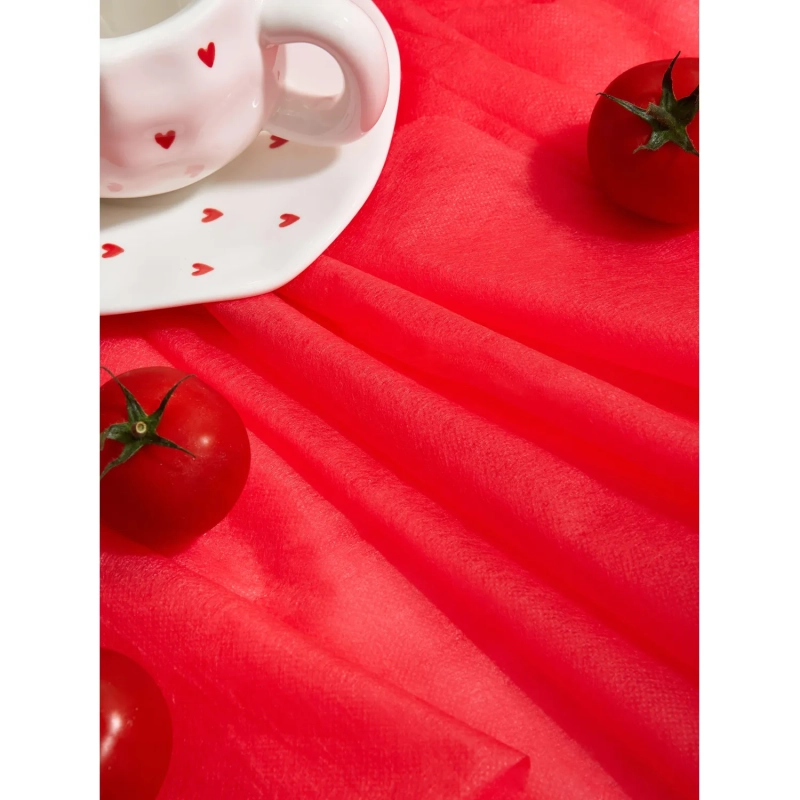 Скатерть одноразовая Luscan, 110х140см, красная