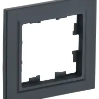 BRITE Рамка 1 пост РУ-1-БрГ графит