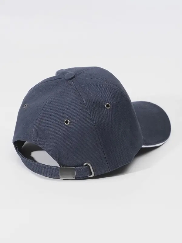 Застёжка для кепки, с люверсом, 2×2 см, цвет серебряный