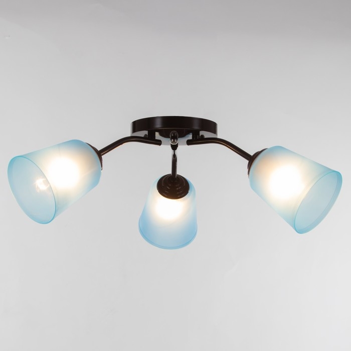 Люстра Люстра "Онлайн" (цилиндр) 3х15Вт Е27 МОДЕЛЬ: BR 00216 венге/синий