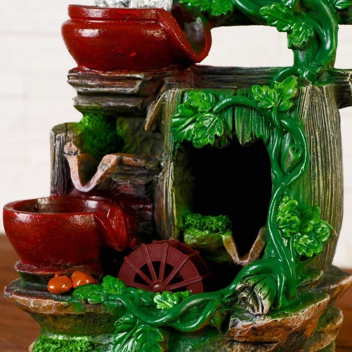 Фонтан Фонтан "Старая бочка в лиане" 13,5х17,28 см (с подсветкой)