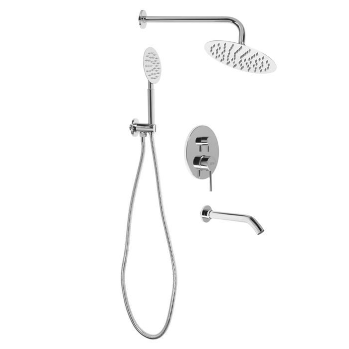 Душевая система ZEIN Z1012, скрытый монтаж, смеситель, тропическая, ручная лейка, нерж.сталь Душевая система ZEIN Z1012, скрытый монтаж, смеситель, тропическая, ручная лейка, нерж.сталь