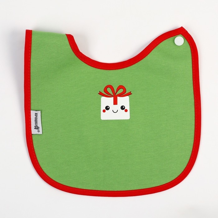 Нагрудник детский новогодний «Happy», на липучке, цвет МИКС, Крошка Я Нагрудник детский новогодний «Happy», на липучке, цвет МИКС, Крошка Я