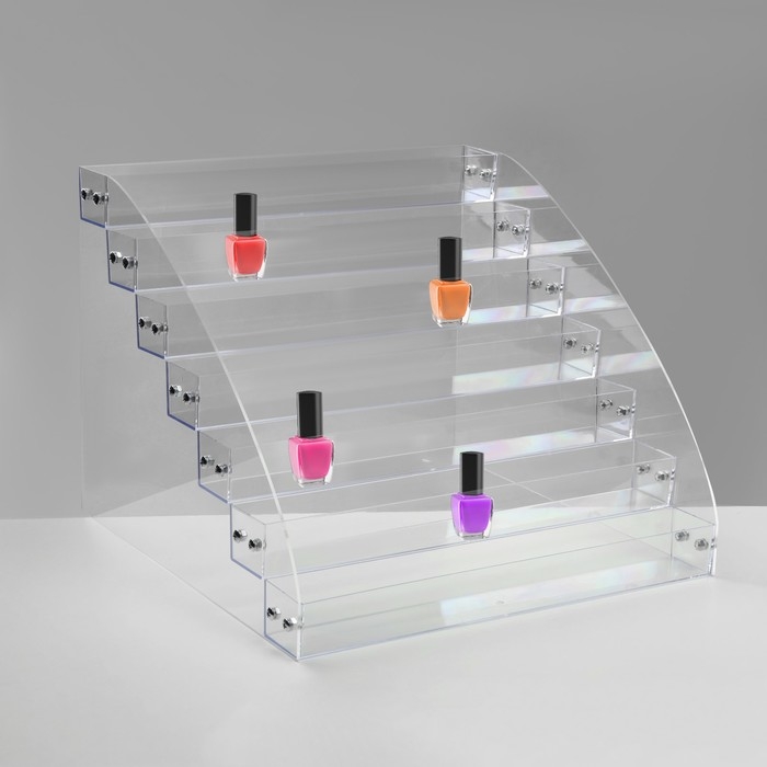 Подставка под лаки 7 этажей, оргстекло, 31×31×25 см, цвет прозрачный Подставка под лаки 7 этажей, оргстекло, 31×31×25 см, цвет прозрачный