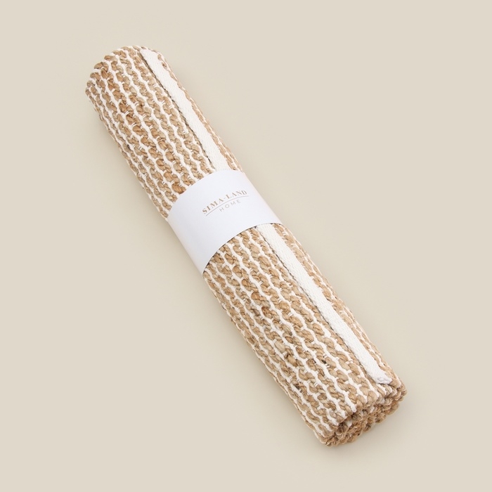 Ковер SL Home 70*140см, 40%хлопок/ 60% джут, 2000 гр/м2 Ковер SL Home 70*140см, 40%хлопок/ 60% джут, 2000 гр/м2