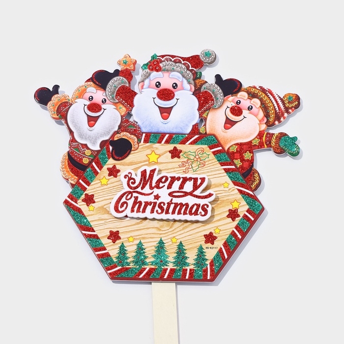 Топпер декоративный Топпер декоративный "Merry Christmas" 28,5х74 см
