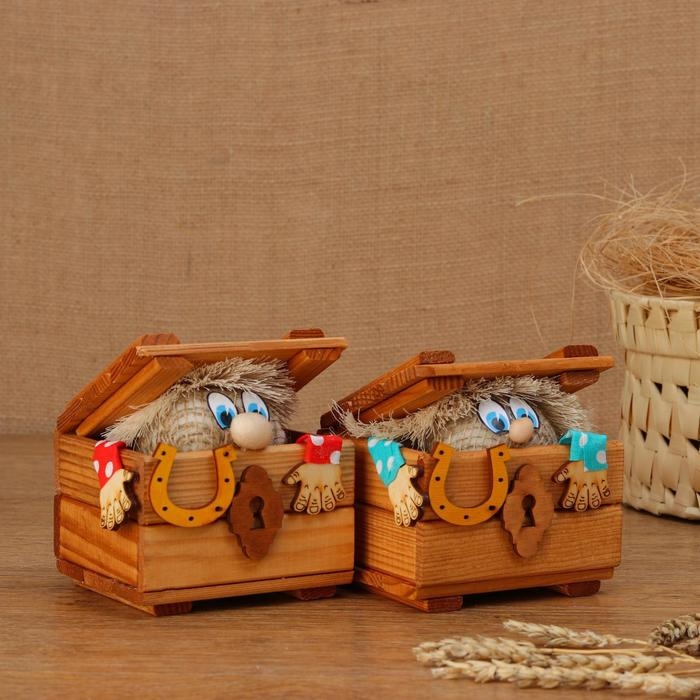 Оберег - домовой Оберег - домовой "Сундуков", 14 см, D = 10 см, микс