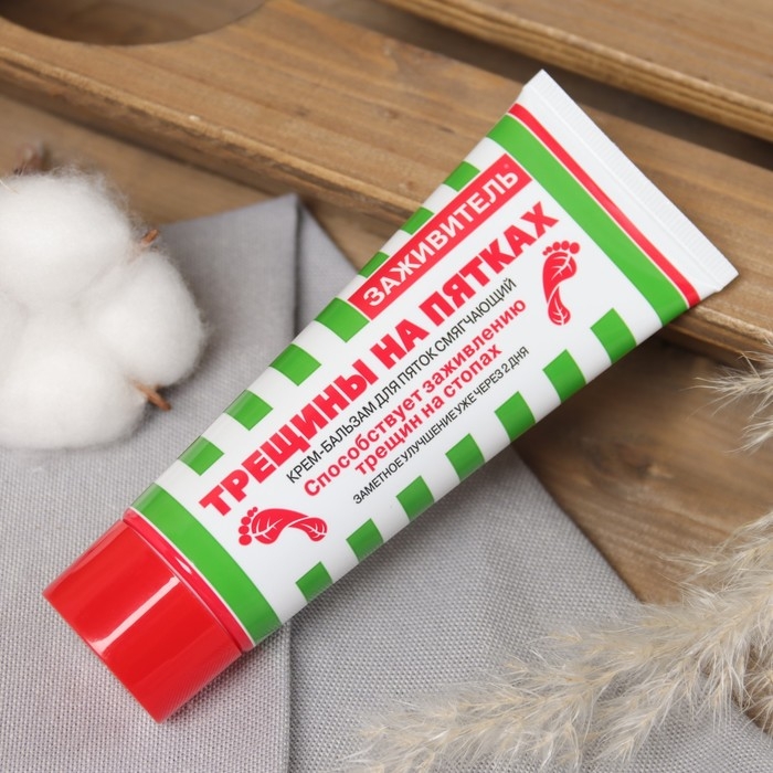 Крем-бальзам для ног против трещины Заживитель, 75 мл Крем-бальзам для ног против трещины Заживитель, 75 мл