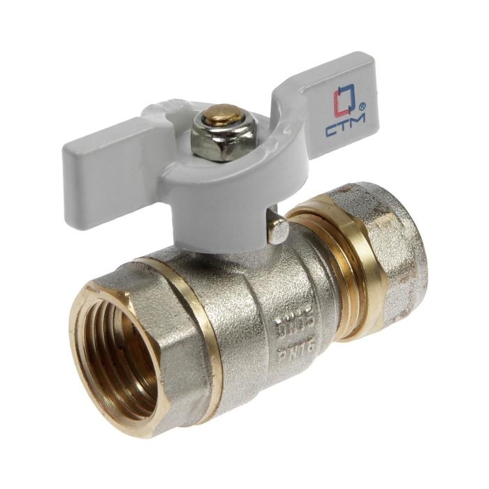 Кран шаровой Кран шаровой "СТМ" СТАНДАРТ, 16 х 1/2", цанга/гайка, бабочка