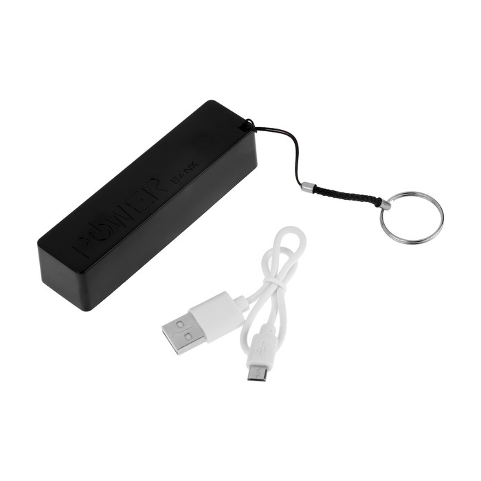 Внешний аккумулятор Luazon PB-03, 2200 мАч, USB, 1 А, крепление кольцо, чёрный Внешний аккумулятор Luazon PB-03, 2200 мАч, USB, 1 А, крепление кольцо, чёрный