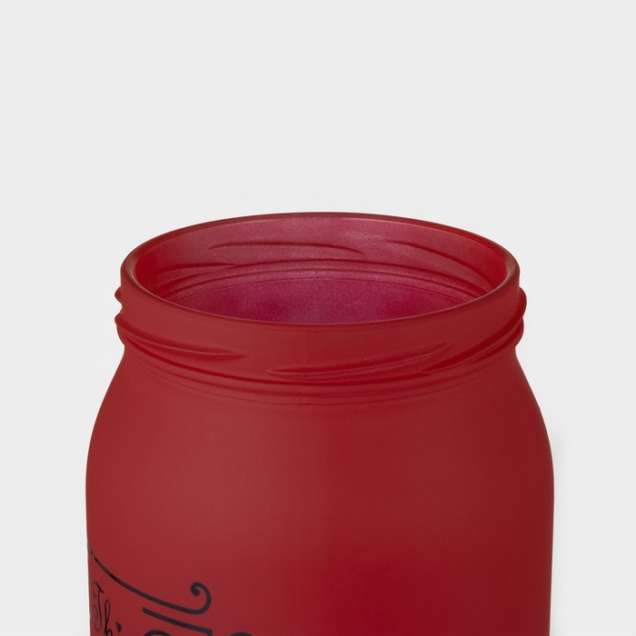 Банка стеклянная для сыпучих продуктов «Любовь на кухне», 1 л, цвет красный