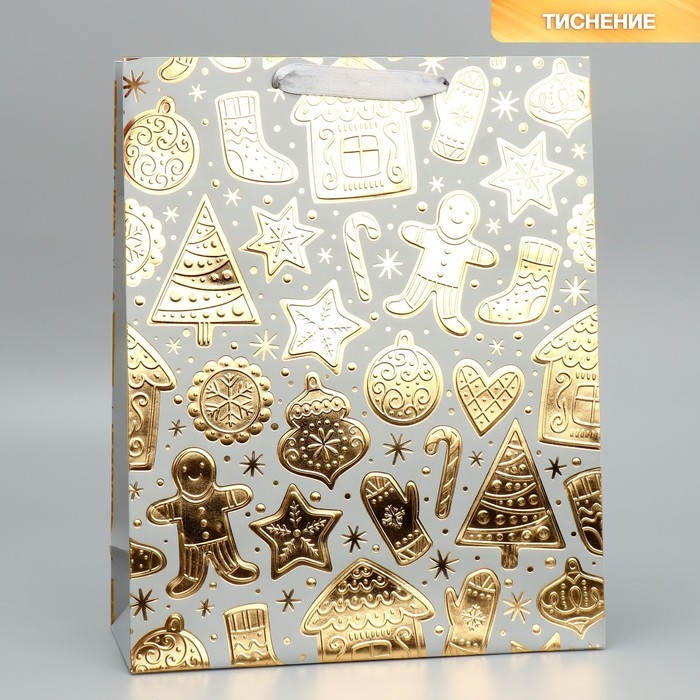 Пакет подарочный новогодний «Новогодние сладости» 32 х 26 х 10 см, Новый год Пакет подарочный новогодний «Новогодние сладости» 32 х 26 х 10 см, Новый год