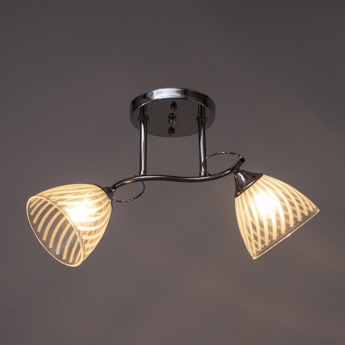 Люстра Люстра "Нора" 2х60Вт Е27 Хром 50х22х26см