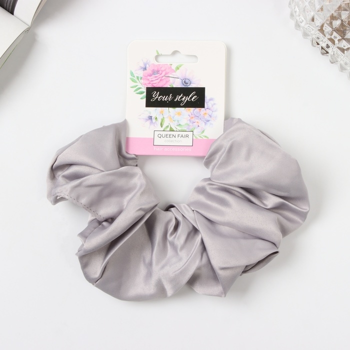 Резинка для волос Резинка для волос "Орбита" цветная, 13 см, серый