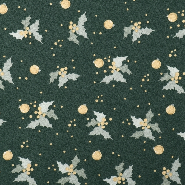 Простыня для бани Простыня для бани "Новогодние шары" 150х180 см, хлопок, ваф. полотно