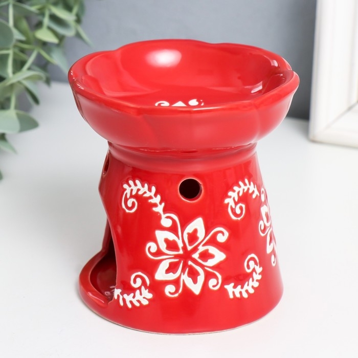 Аромалампа керамика Аромалампа керамика "Цветы и веточки" МИКС 10х10х10,5 см