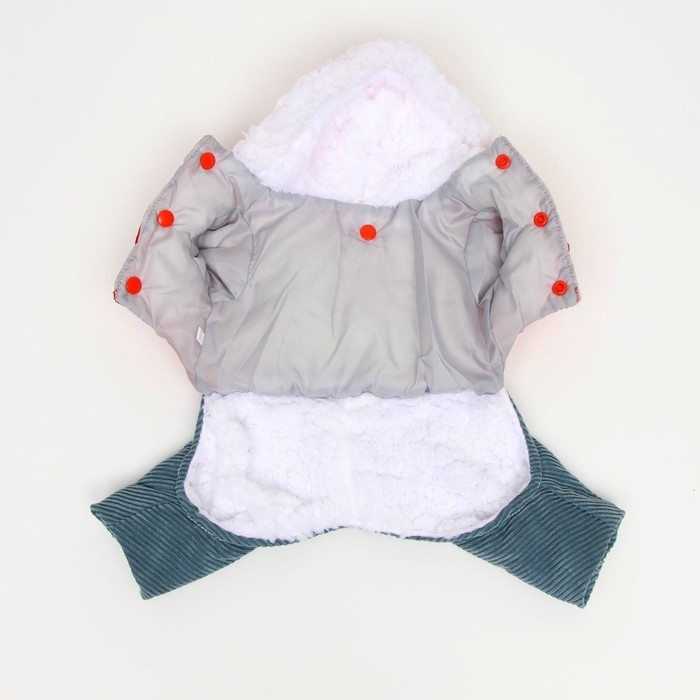 Комбинезон Комбинезон "Малыш", размер 12 (ДС 28 см, ОГ 38 см, ОШ 27 см), красно-серый