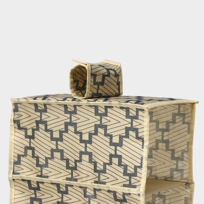 Органайзер подвесной Доляна «Гэтс», 5 отделений, 30×15×70 см, цвет бежевый Органайзер подвесной Доляна «Гэтс», 5 отделений, 30×15×70 см, цвет бежевый