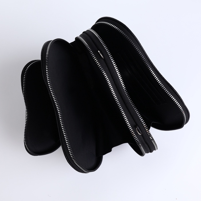 Сумка женская кросс-боди на молнии, цвет чёрный Сумка женская кросс-боди на молнии, цвет чёрный