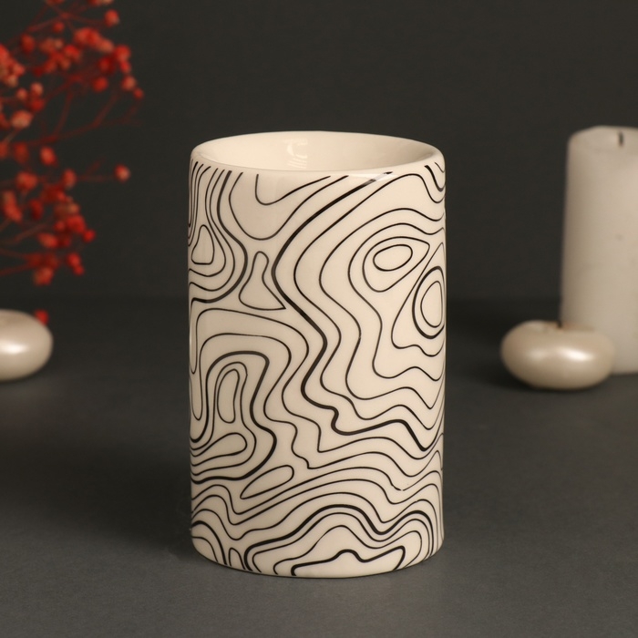 Аромалампа керамика  Аромалампа керамика "Ты свободен" белая 7,2х7,2х11,6 см