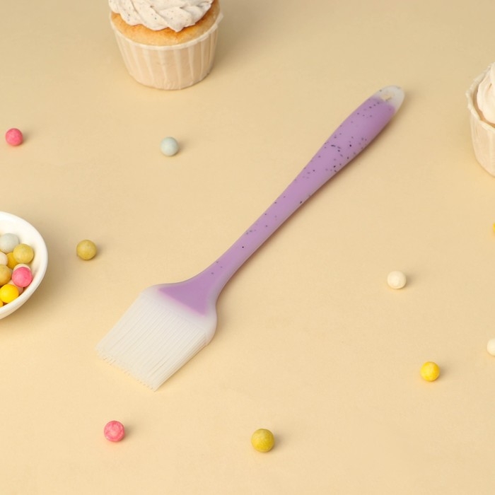 Кисть Доляна «Леонардо», силикон, 25×4,4×1,5 см, цвет сиреневый Кисть Доляна «Леонардо», силикон, 25×4,4×1,5 см, цвет сиреневый