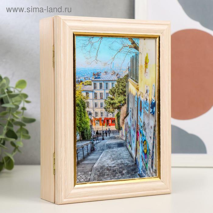 Ключница Ключница "Париж 14" молочный дуб 15х21 см