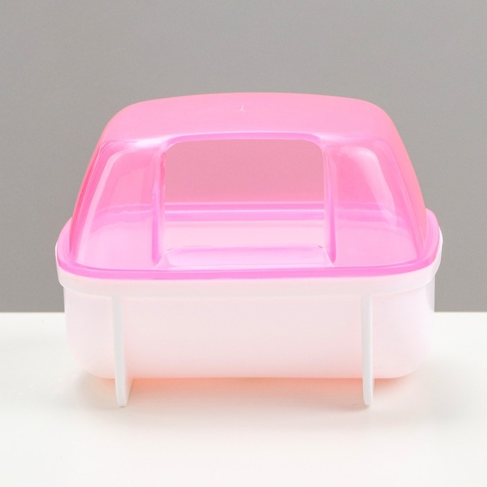 Туалет для грызунов Туалет для грызунов "Пижон", 10,2 х 7,2 х 7,2 см, розовый