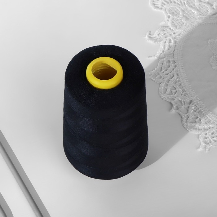 Нитки 50/2, 4500 м, цвет чёрный Нитки 50/2, 4500 м, цвет чёрный