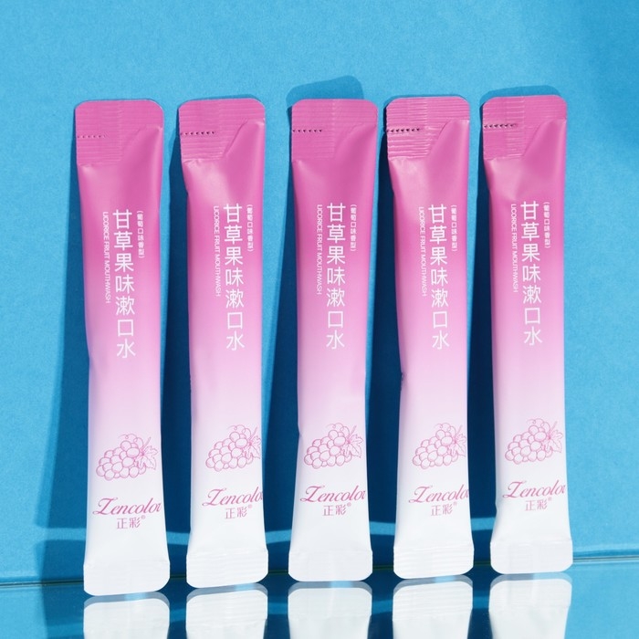 Набор ополаскивателей для рта в стиках со вкусом винограда, 20шт по 10 мл Набор ополаскивателей для рта в стиках со вкусом винограда, 20шт по 10 мл