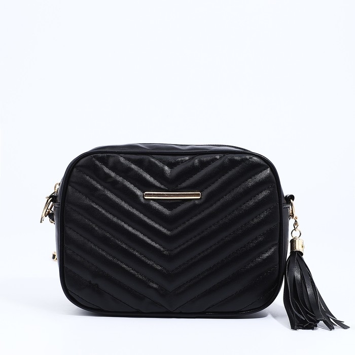 Сумка кросс-боди на молнии, цвет чёрный Сумка кросс-боди на молнии, цвет чёрный