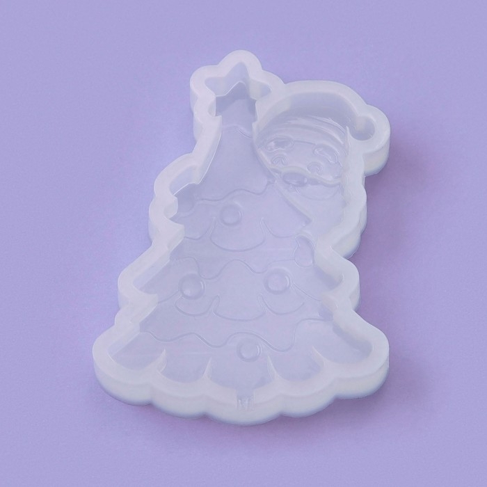 Силиконовый молд для леденцов и шоколада «Дед мороз с Елкой» Силиконовый молд для леденцов и шоколада «Дед мороз с Елкой»