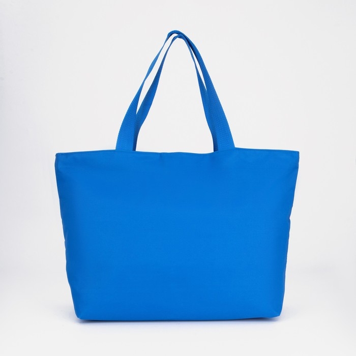 Сумка пляжная на молнии, без подклада, цвет синий/розовый/белый Сумка пляжная на молнии, без подклада, цвет синий/розовый/белый