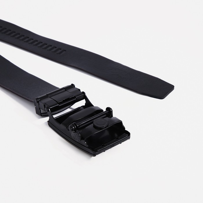 Ремень мужской, ширина 3,5 см, пряжка автомат, цвет чёрный Ремень мужской, ширина 3,5 см, пряжка автомат, цвет чёрный