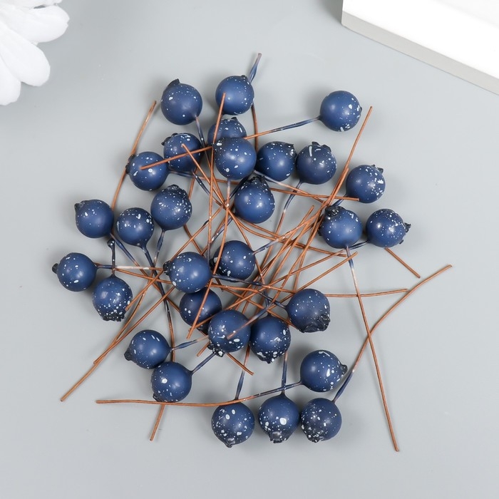 Декор для творчества Декор для творчества "Ягодка - голубика" синий d=1 см набор 30шт