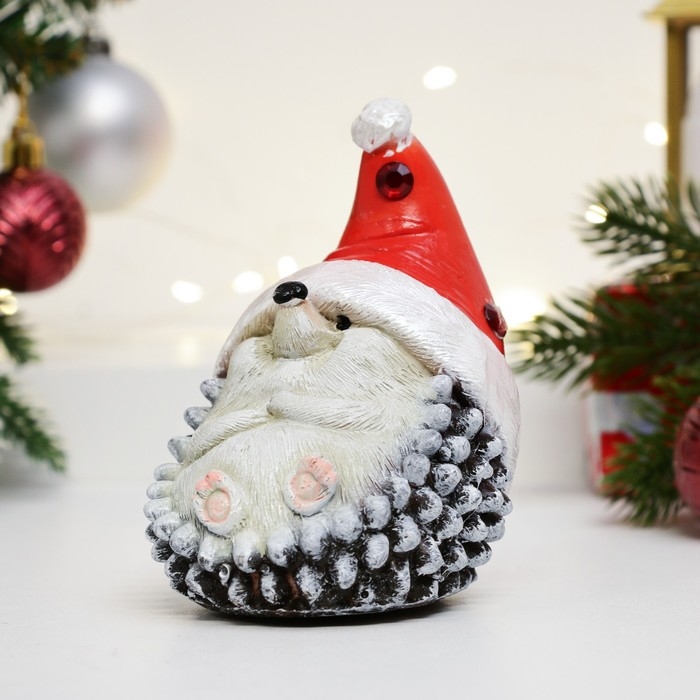 Фигура  Фигура "Ежик новогодний" 11х8х9см