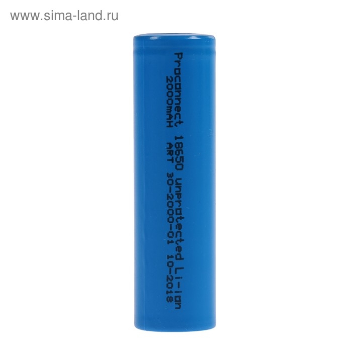 Аккумулятор REXANT, 18650 unprotected, Li-ion, 2000 мАЧ, 3.7 В, индивидуальная упаковка Аккумулятор REXANT, 18650 unprotected, Li-ion, 2000 мАЧ, 3.7 В, индивидуальная упаковка
